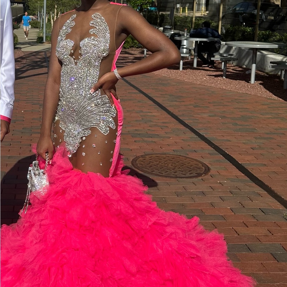 Stunning Pink and Silver Gown